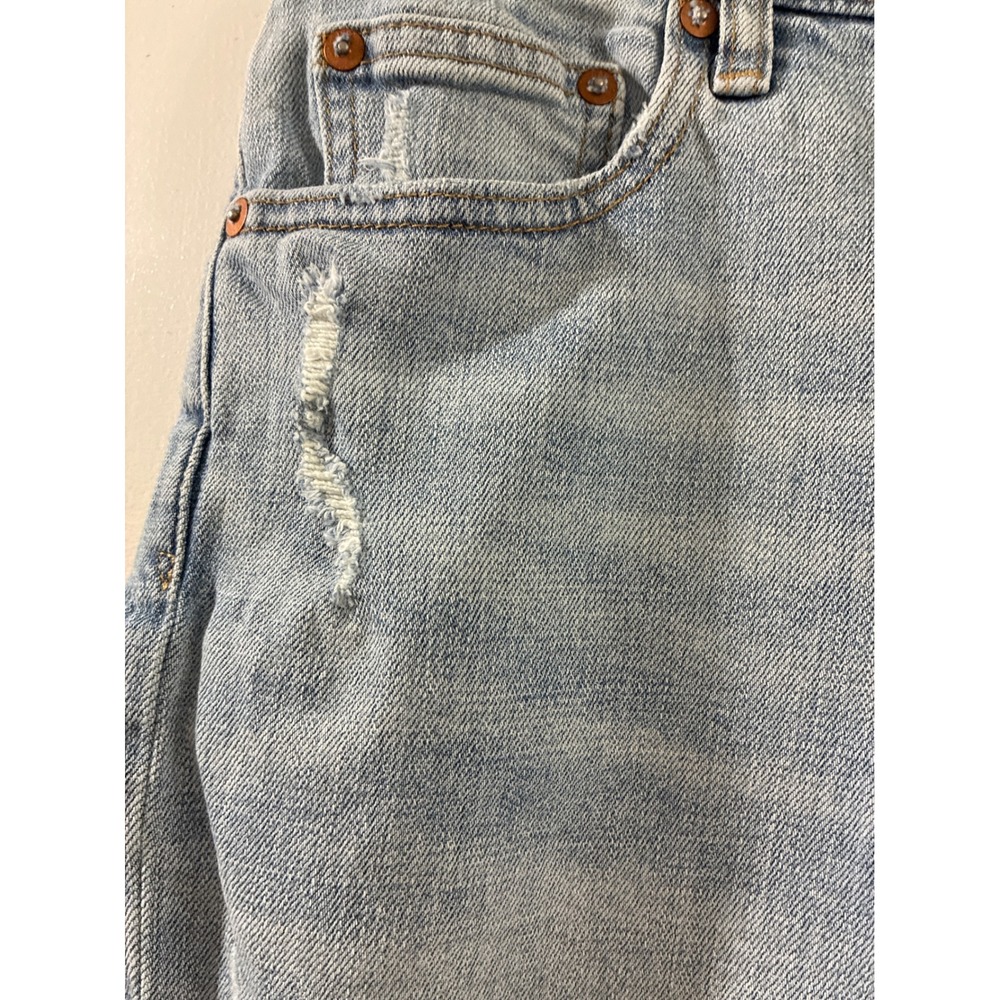 Gap Denim Womens High Rise 4 Inch Short Light Wash Distressed Raw Hem Size 29 - Picture 2 of 7